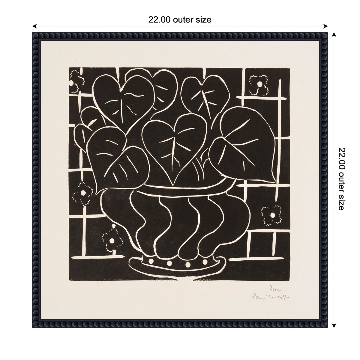 Corbeille de begonias 1938 Henri Matisse by Nostalgia Prints Framed Canvas Wall Art Print