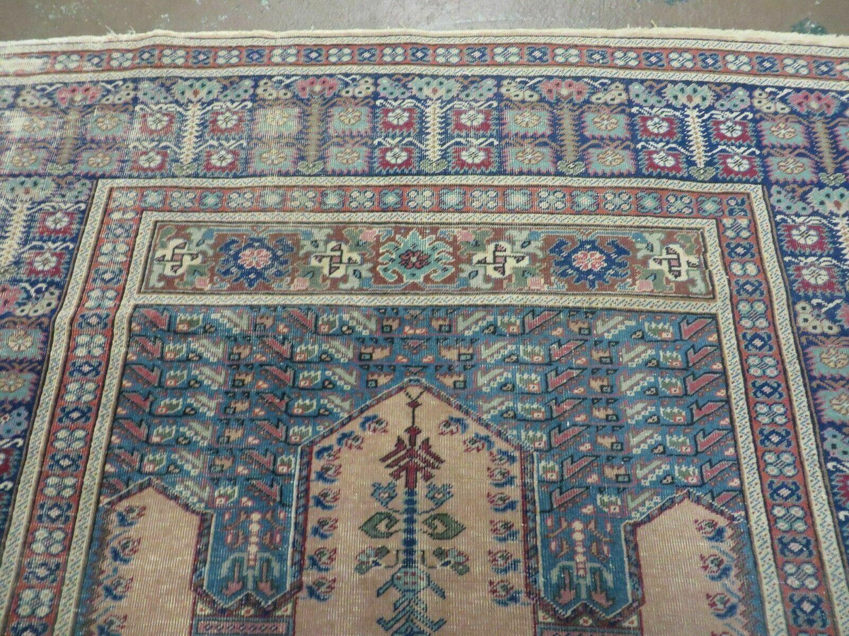 4' X 6' Antique Handmade Turkish Mehrab Prayer Wool Rug Lantern Beautiful - Jewel Rugs, view 4
