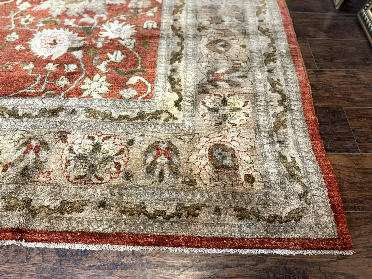 Pakistani Peshawar Rug 10x13, Burnt Orange, Large Handmade Wool Carpet - Jewel Rugs, view 10