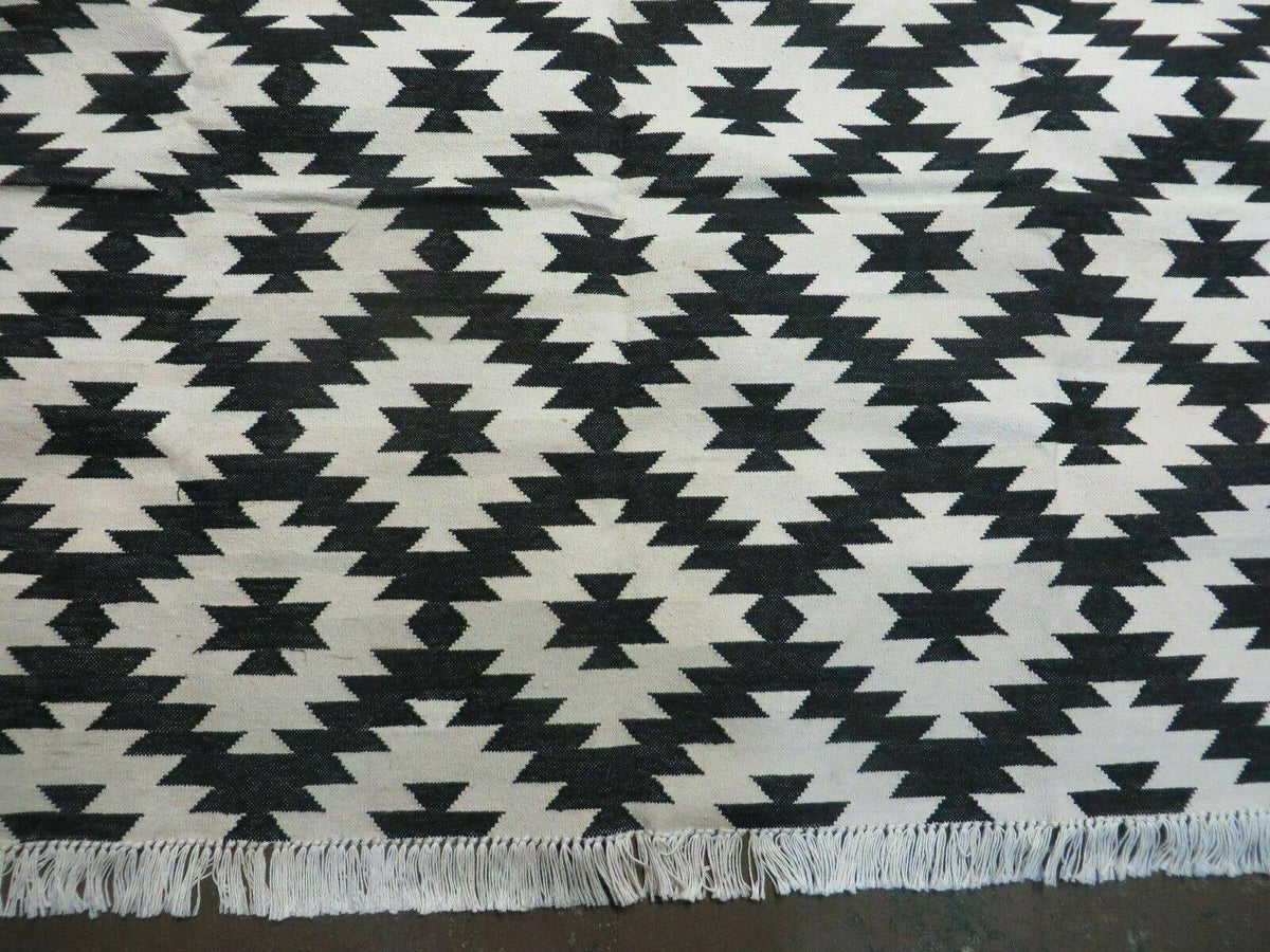 4' X 6' Hand Woven Wool Rug Contemporary Kilim Dhurrie Modern Oriental Area Rug - Jewel Rugs, view 6