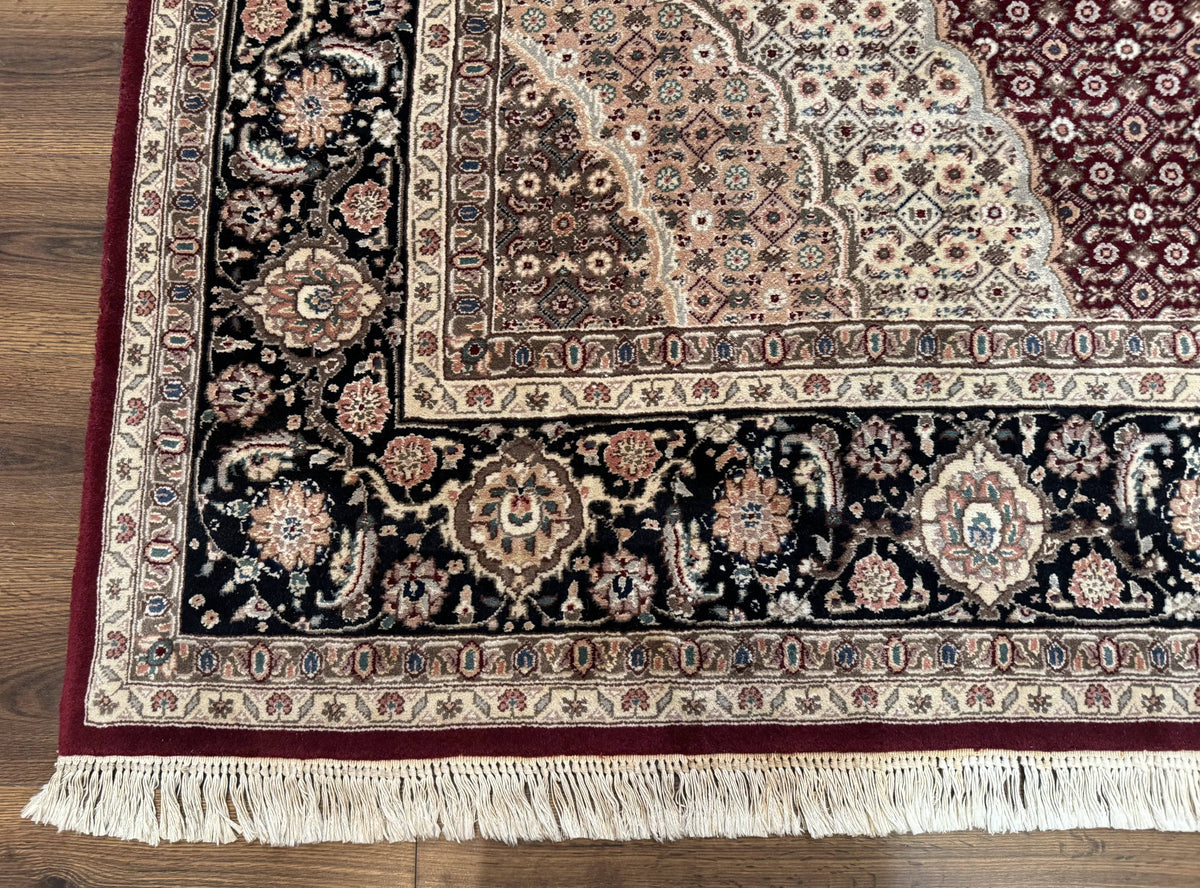 Sino Persian Rug 8x10, Herati, Elegant Oriental Carpet, Dark Maroon - Jewel Rugs, view 8