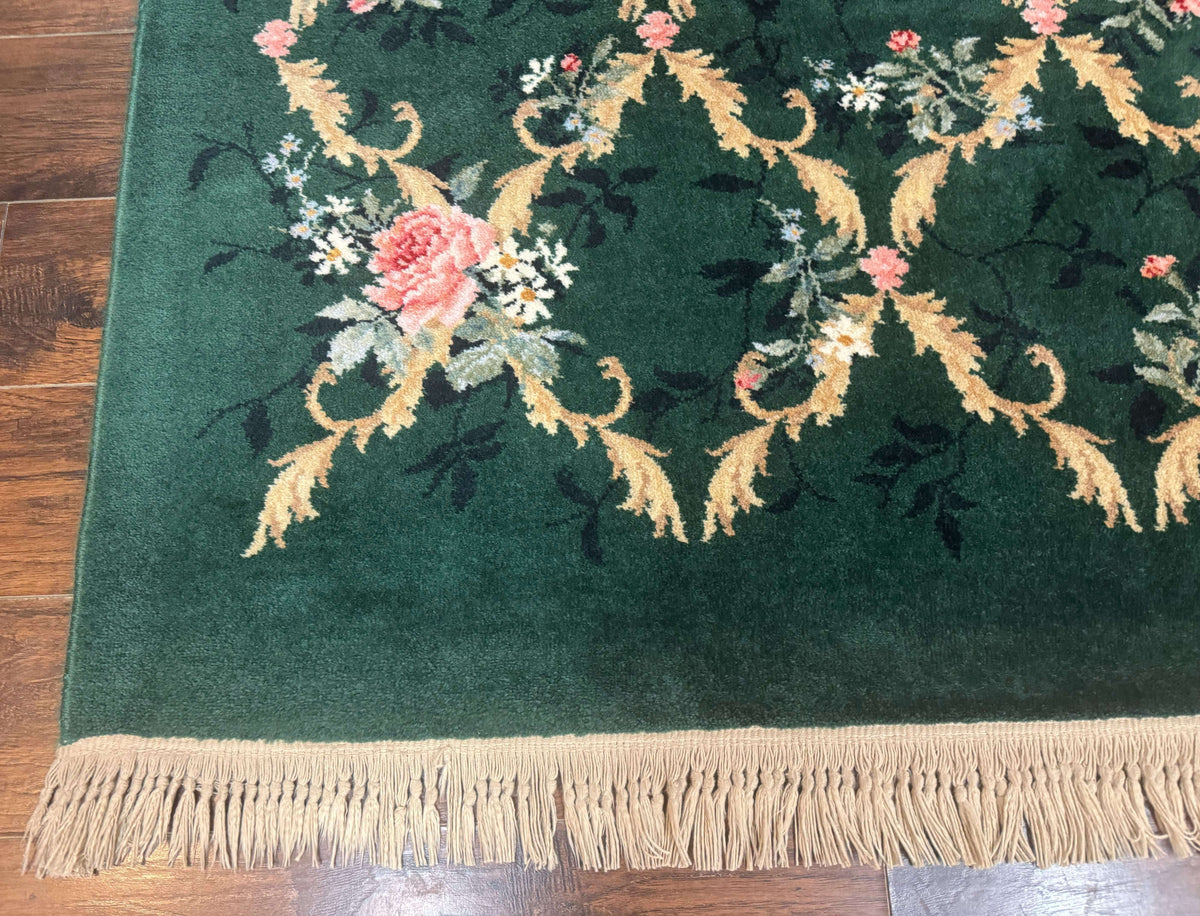 Karastan Garden of Eden Rug 8.8 x 11.8, Green Savonnerie 509/1733, Wool - Jewel Rugs, view 9