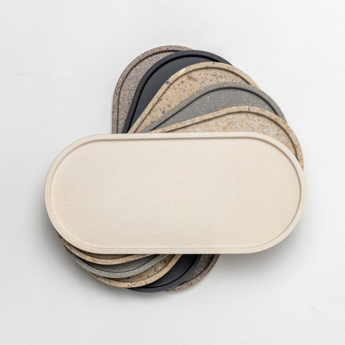 Upcycled Oval Tray: Rice Husk - Source by Studio Skara, view 6