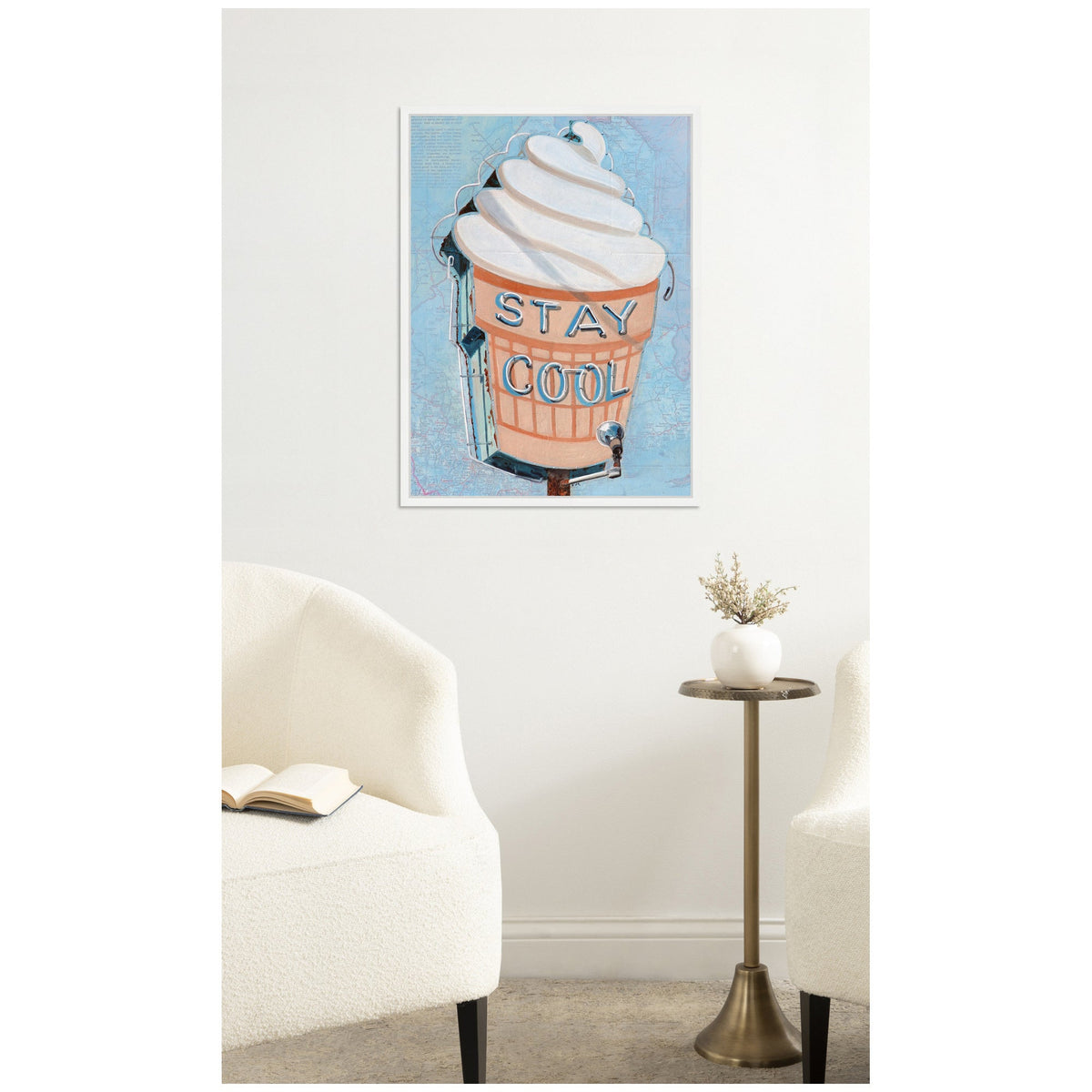 Stay Cool by Krista V. Allenstein Framed Canvas Wall Art Print