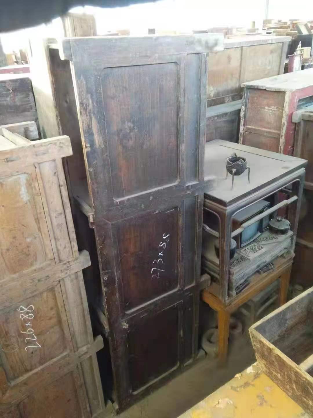 Antique six doors sideboard with drawers (Size and finish vary Approx 80"-90" long)