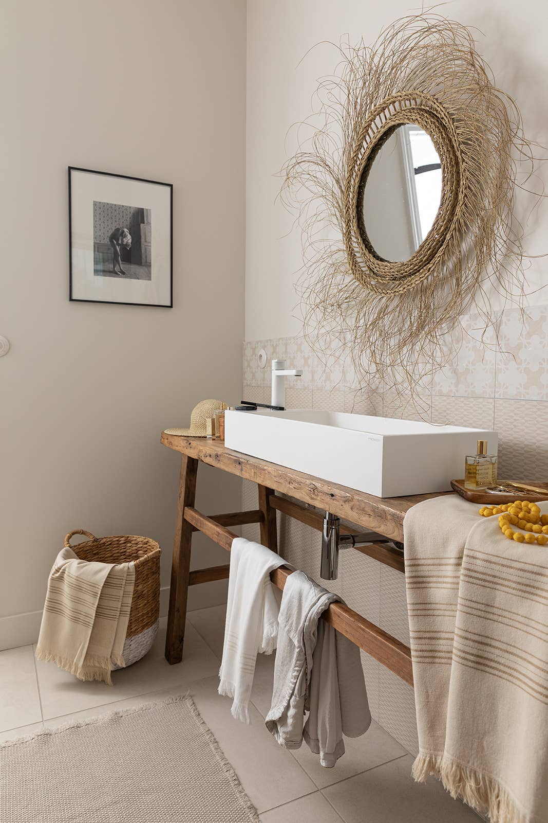 Eri Linen Bath Rug (21" x 43") - Source by Studio Skara, view 4