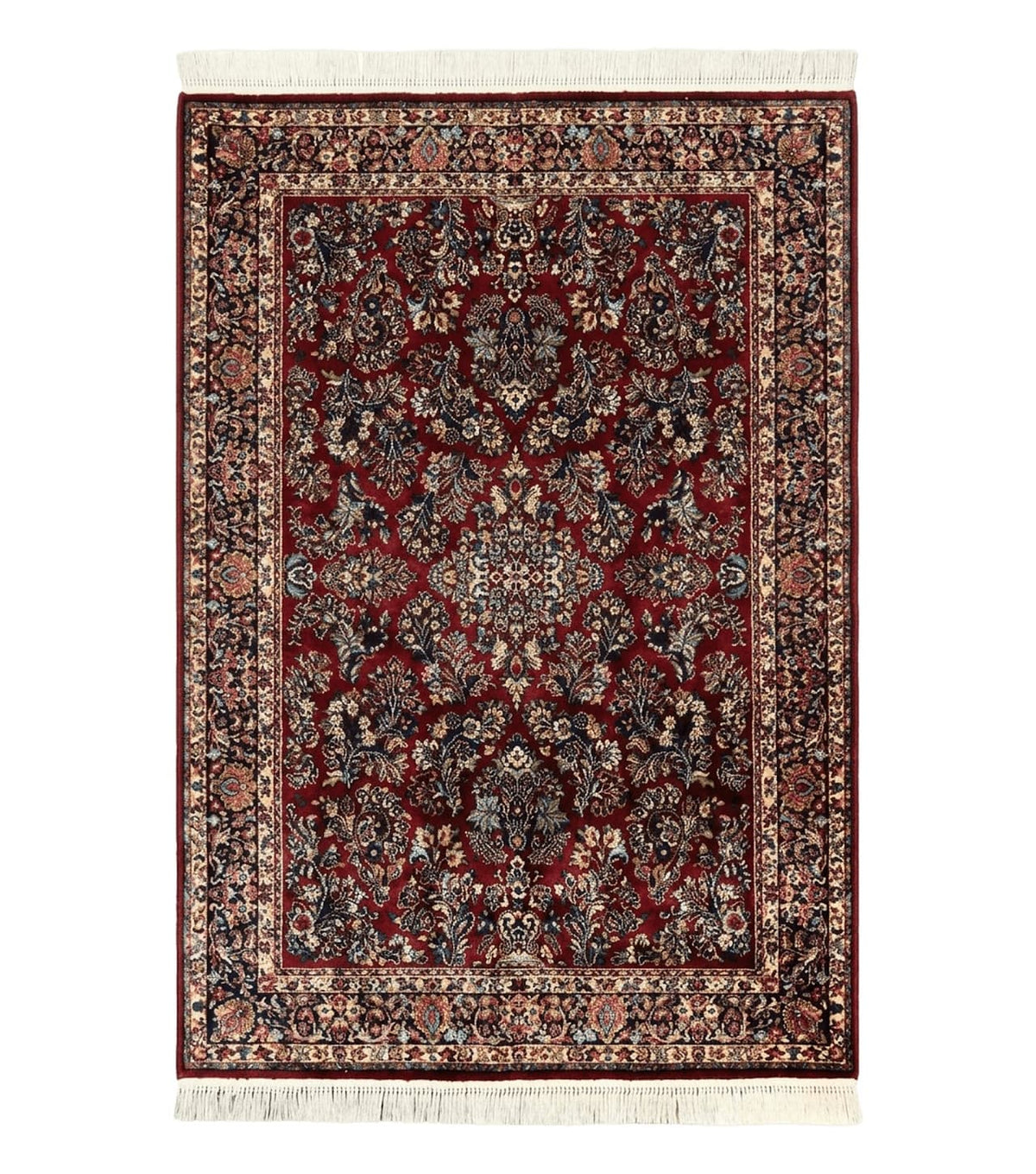 Karastan Rug 5.9 x 9 Red Sarouk Rug #785, Karastan Wool Rug, Karastan Carpet, Original 700 Series Vintage Karastan Oriental Rug Discontinued - Jewel Rugs