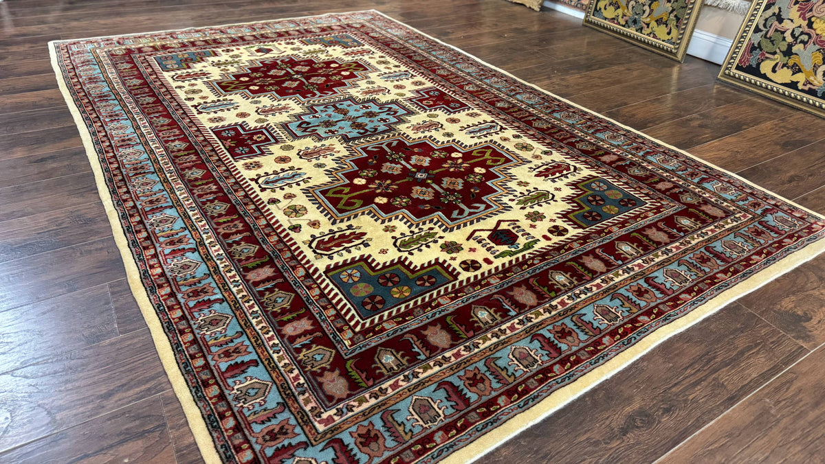 Turkish Kazak Rug 6x9, Geometric Medallions - Jewel Rugs, view 12
