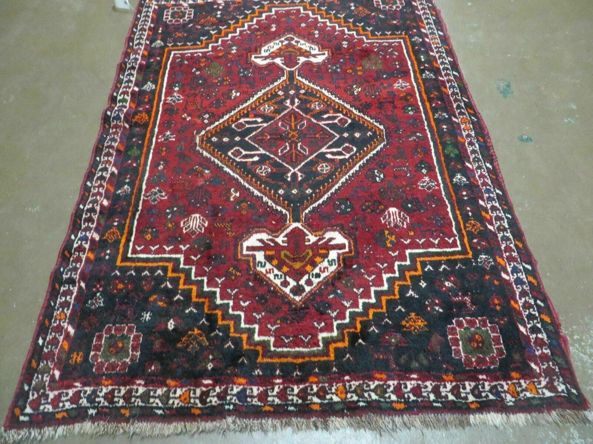 4' X 6' Antique Handmade Turkish Wool Veg Dyes Rug Organic Red Nice M10 - Jewel Rugs, view 6