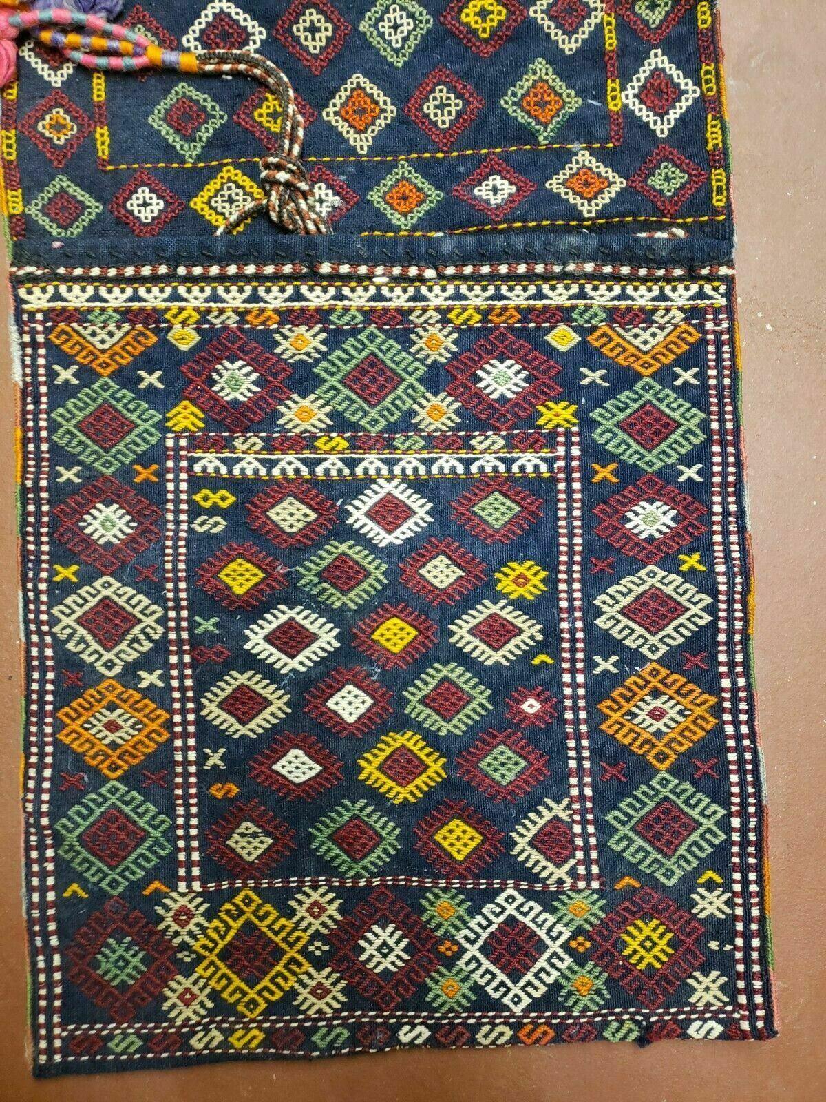 2' X 4' Handmade Turkish Tribal Kilim Wool Rug Double Saddle Bag Khorjin Nice - Jewel Rugs, view 4