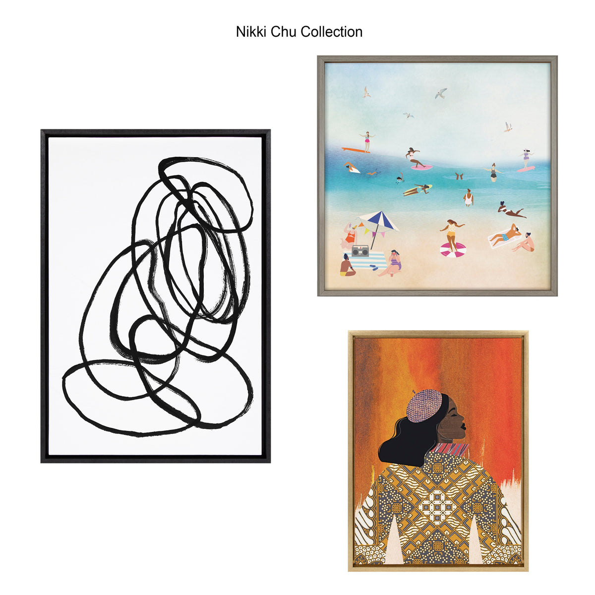 Sylvie Ring of Light 2 Framed Canvas by Nikki Chu