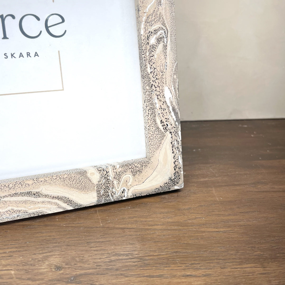 Neue Hand Marbled Wood Picture Frame - Natural (8x8) - Source by Studio Skara, view 4