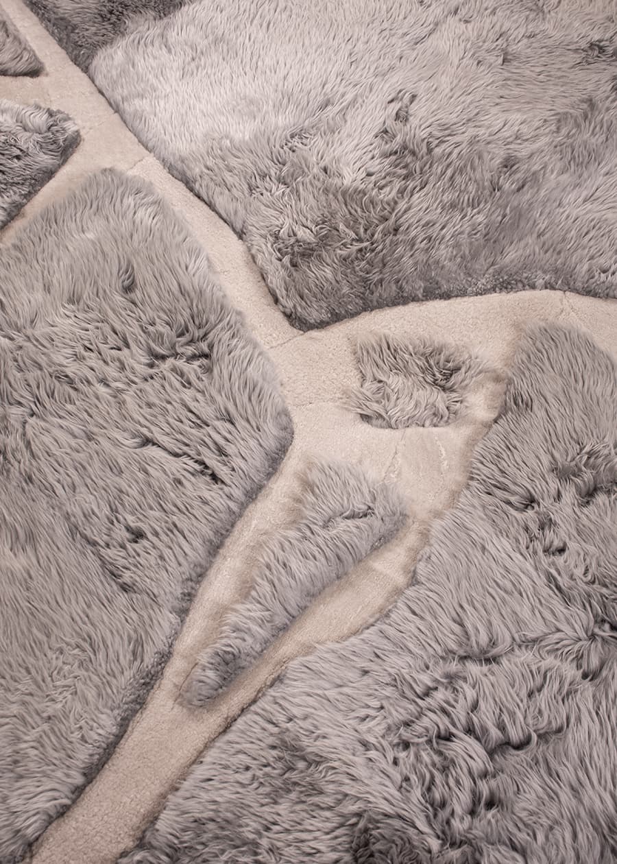 ARMOR High - Low Sheepskin Rug – Sculpted Texture in Custom Sizes - Homelosophy, view 6
