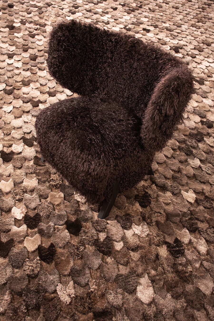 ARROWS – Hi-Low Sculpted Shearling Rug - Homelosophy, view 6