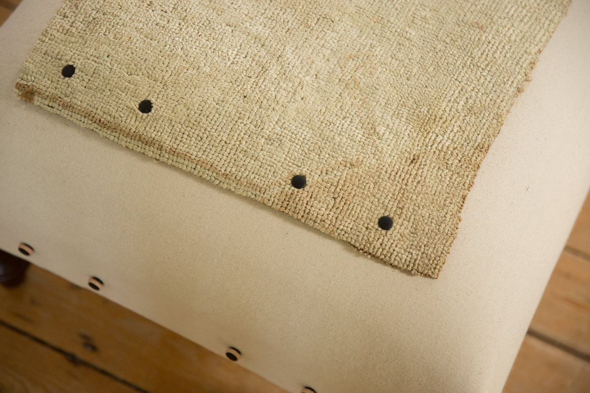 Handmade Canvas Changeable Rug Fragment Ottoman Coffee Table