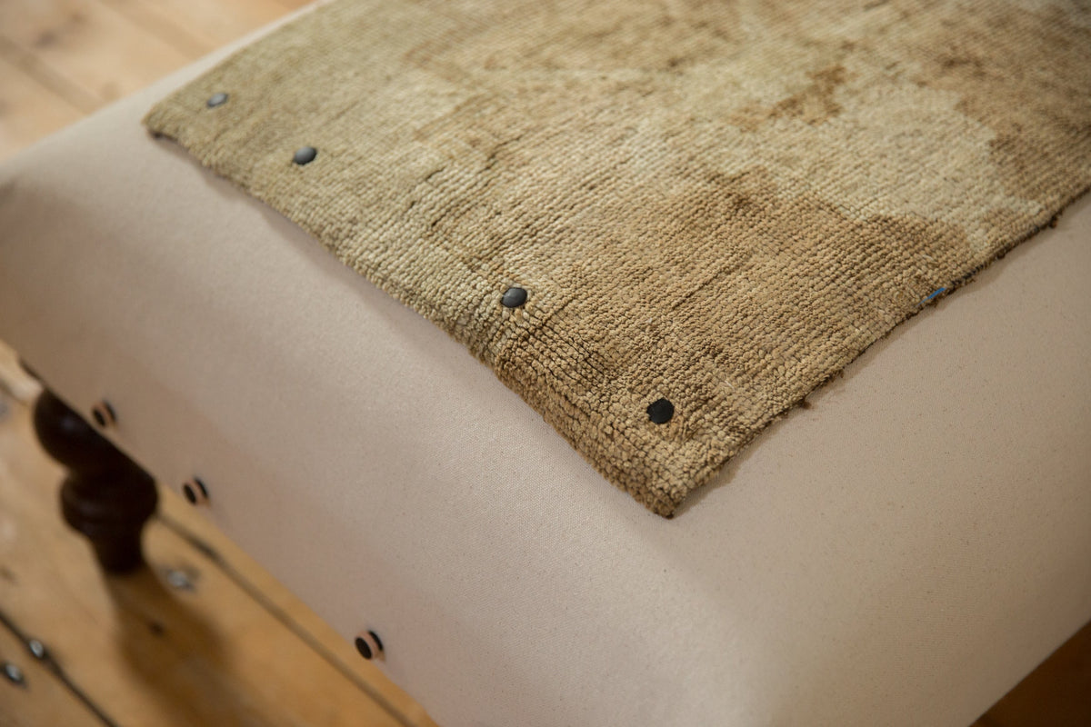 Handmade Canvas Changeable Rug Fragment Ottoman Coffee Table