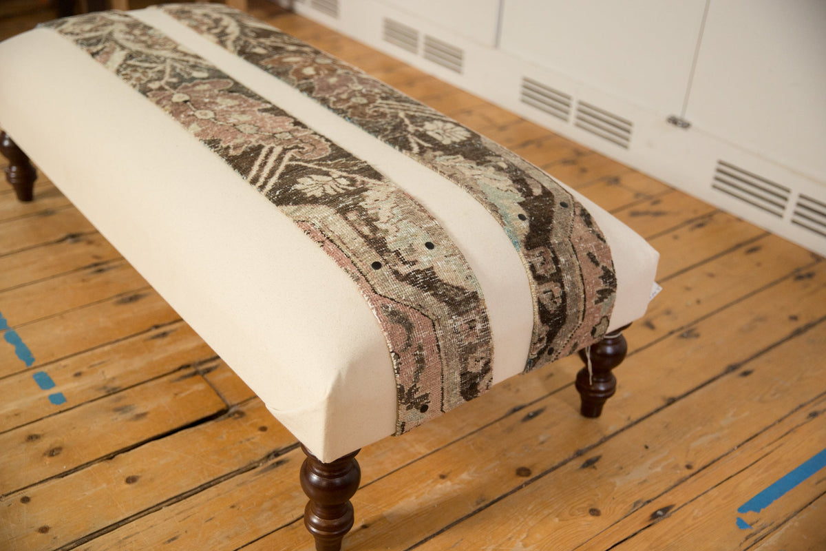 Handmade Canvas Changeable Rug Fragment Ottoman Coffee Table