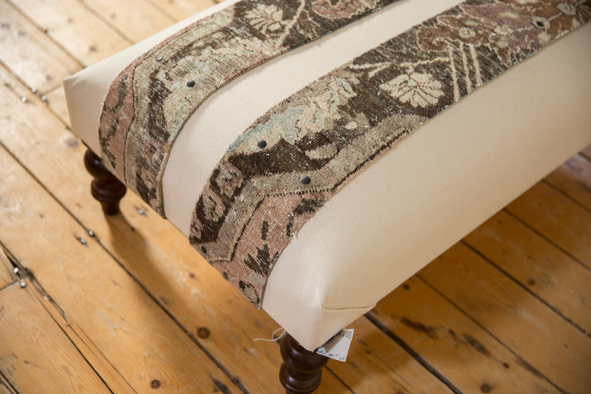 Handmade Canvas Changeable Rug Fragment Ottoman Coffee Table