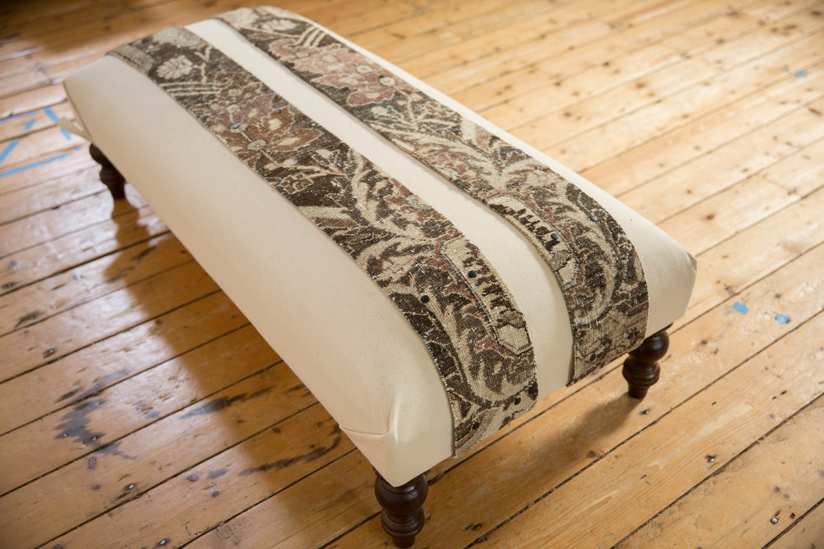 Handmade Canvas Changeable Rug Fragment Ottoman Coffee Table