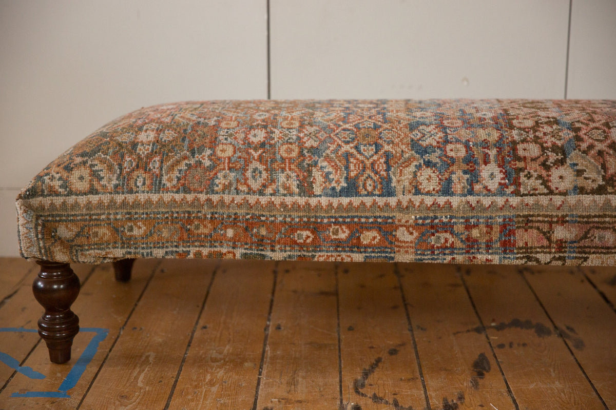 Vintage Persian Rug Ottoman Coffee Table