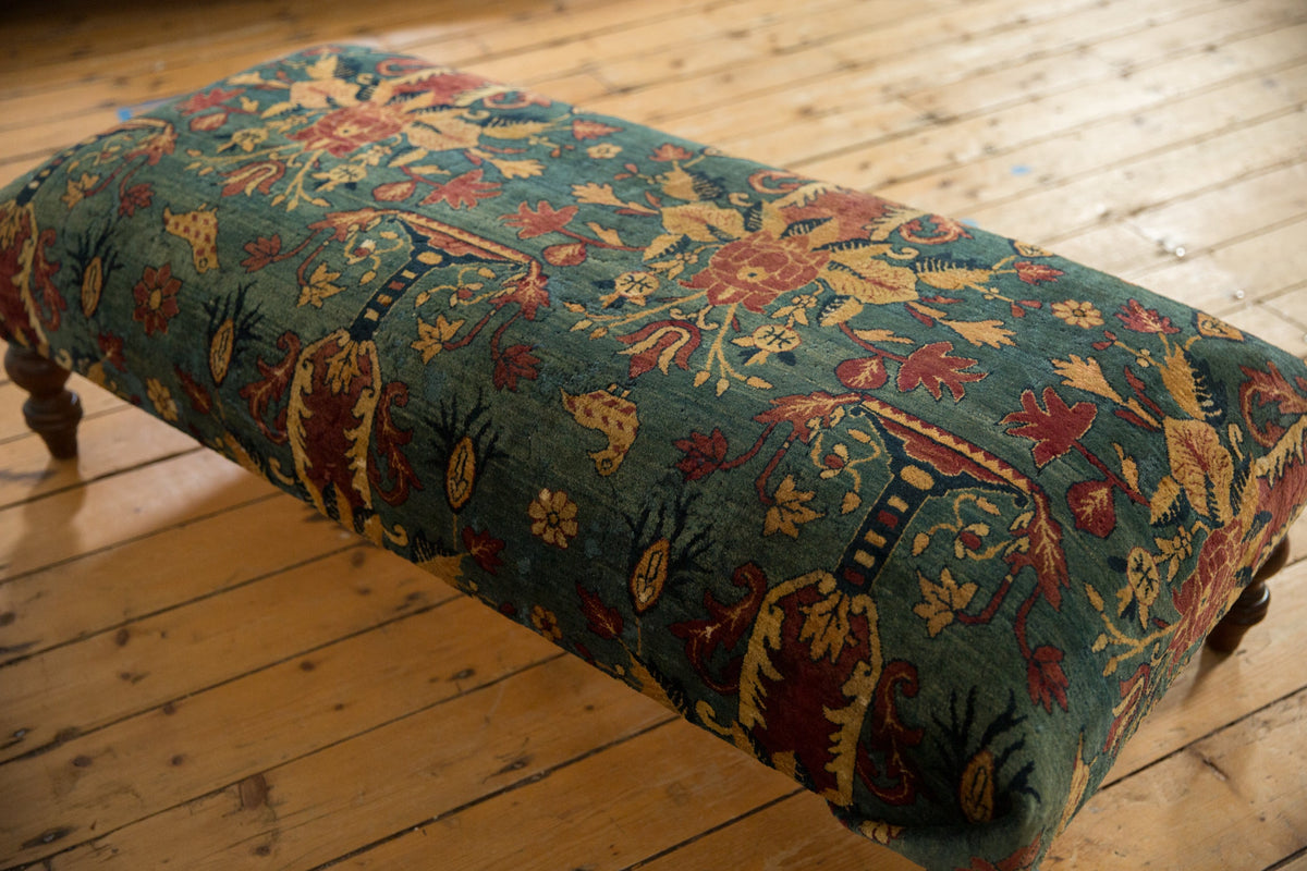 Reclaimed Antique Persian Rug Ottoman Coffee Table