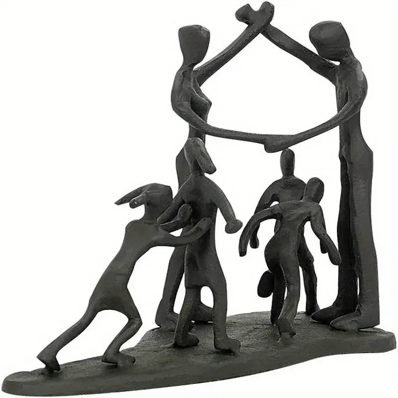 Abstract Family Together Sculpture for Modern Home Decor