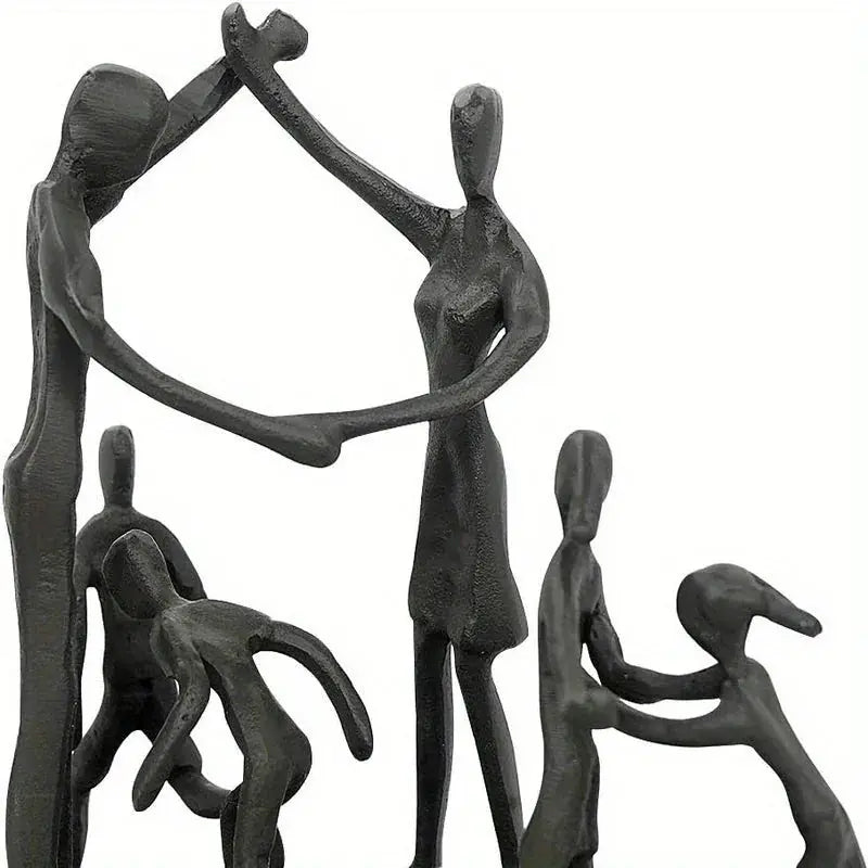 Abstract Family Together Sculpture for Modern Home Decor