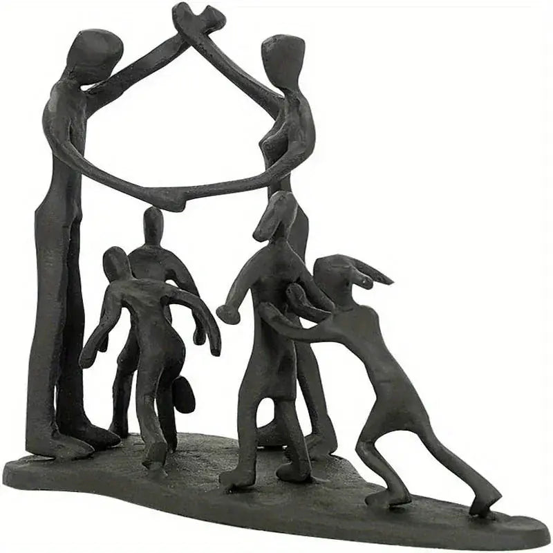 Abstract Family Together Sculpture for Modern Home Decor