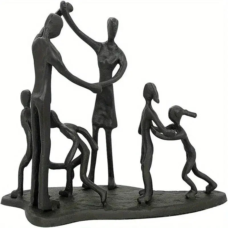 Abstract Family Together Sculpture for Modern Home Decor