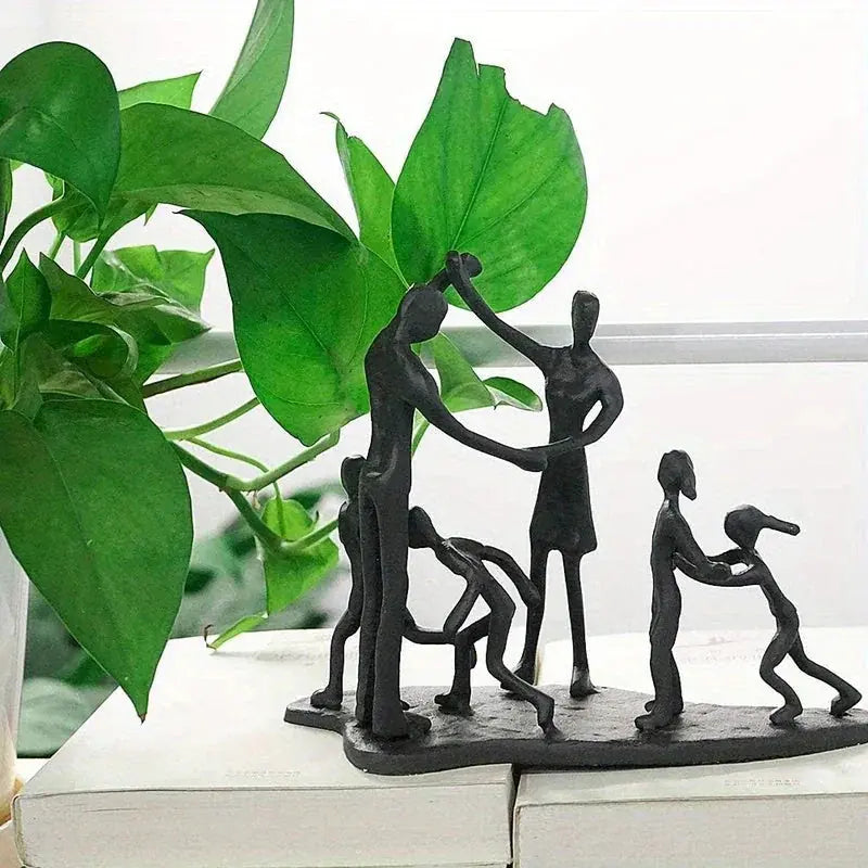 Abstract Family Together Sculpture for Modern Home Decor
