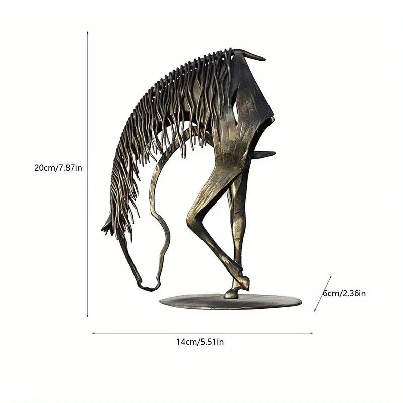 Abstract Modern Horse Sculpture Antique Table Decor