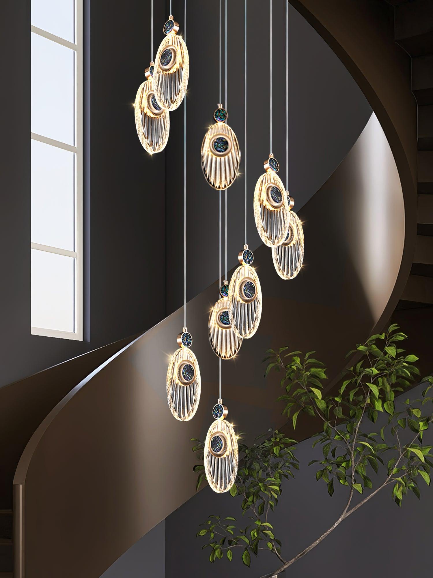 Acrylic Necklace Pendant Light 7.1"