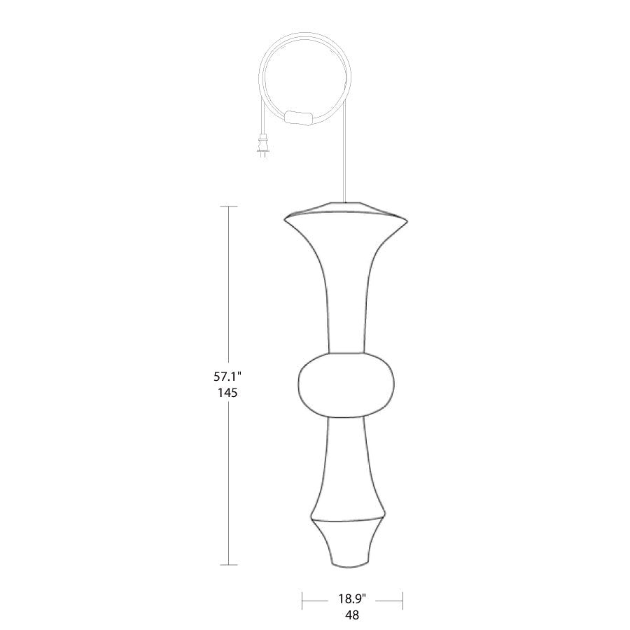Akari E Pendant Swag Light 12.2"