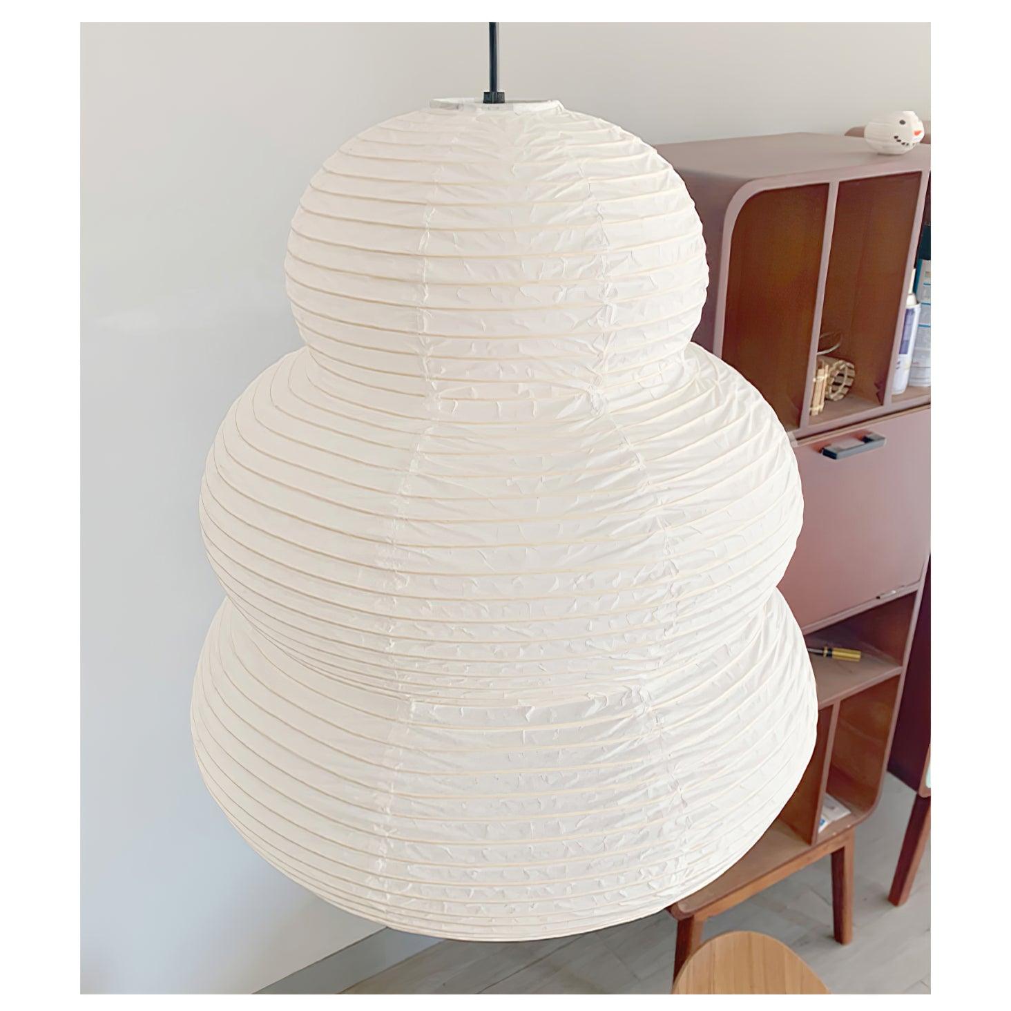 Akari Gourd Pendant Swag Light 15.7"