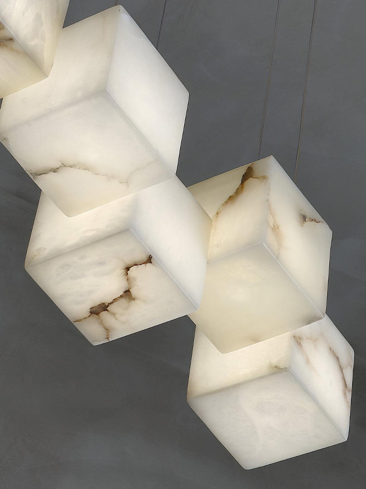 Alabaster Box Chandelier 28.3"