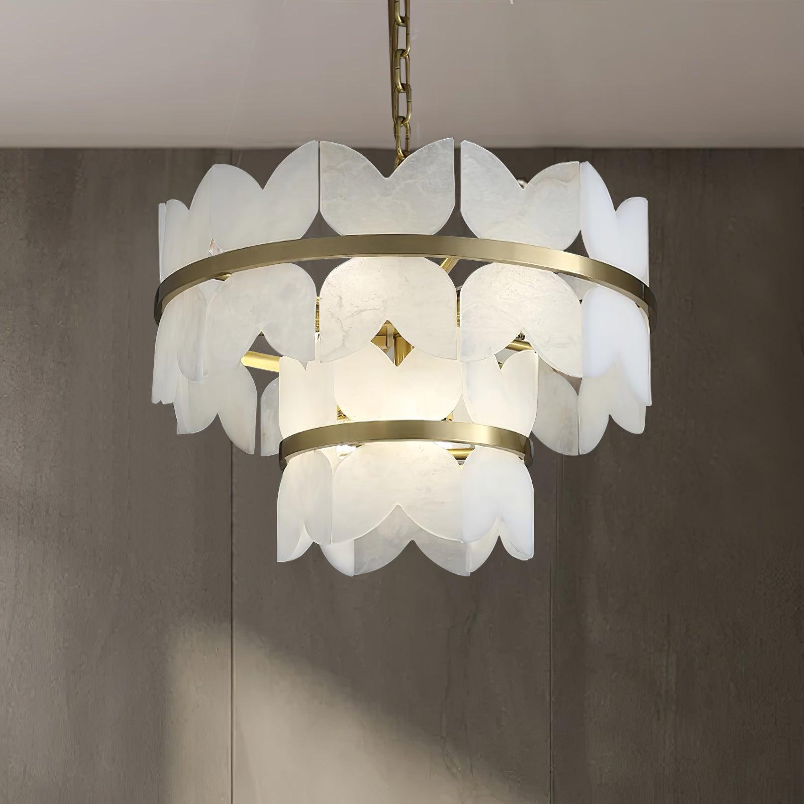 Alabaster Cloudscape Chandelier 11.8"