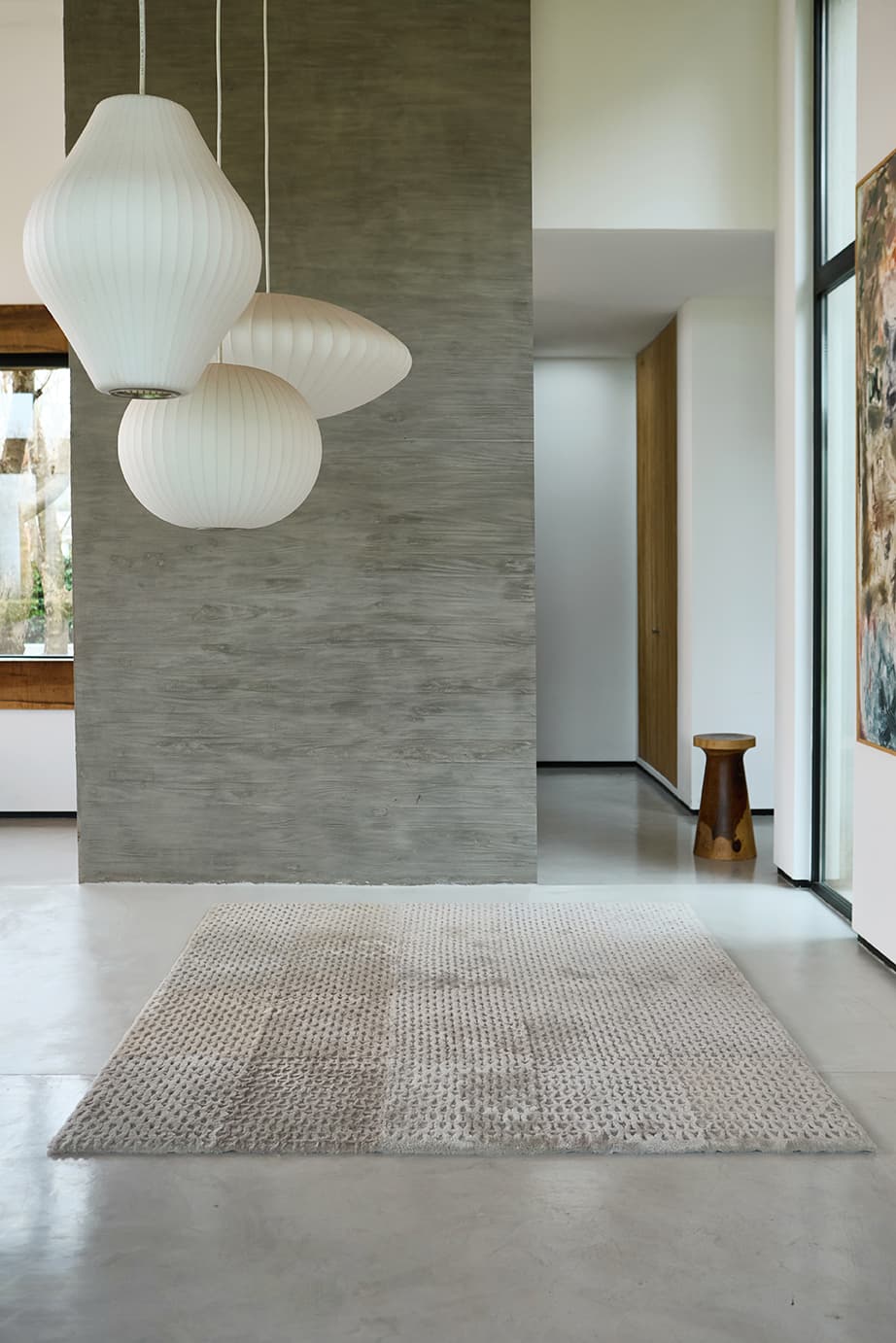 AMANDA - Sculpted Grey Rug - Homelosophy, view 4