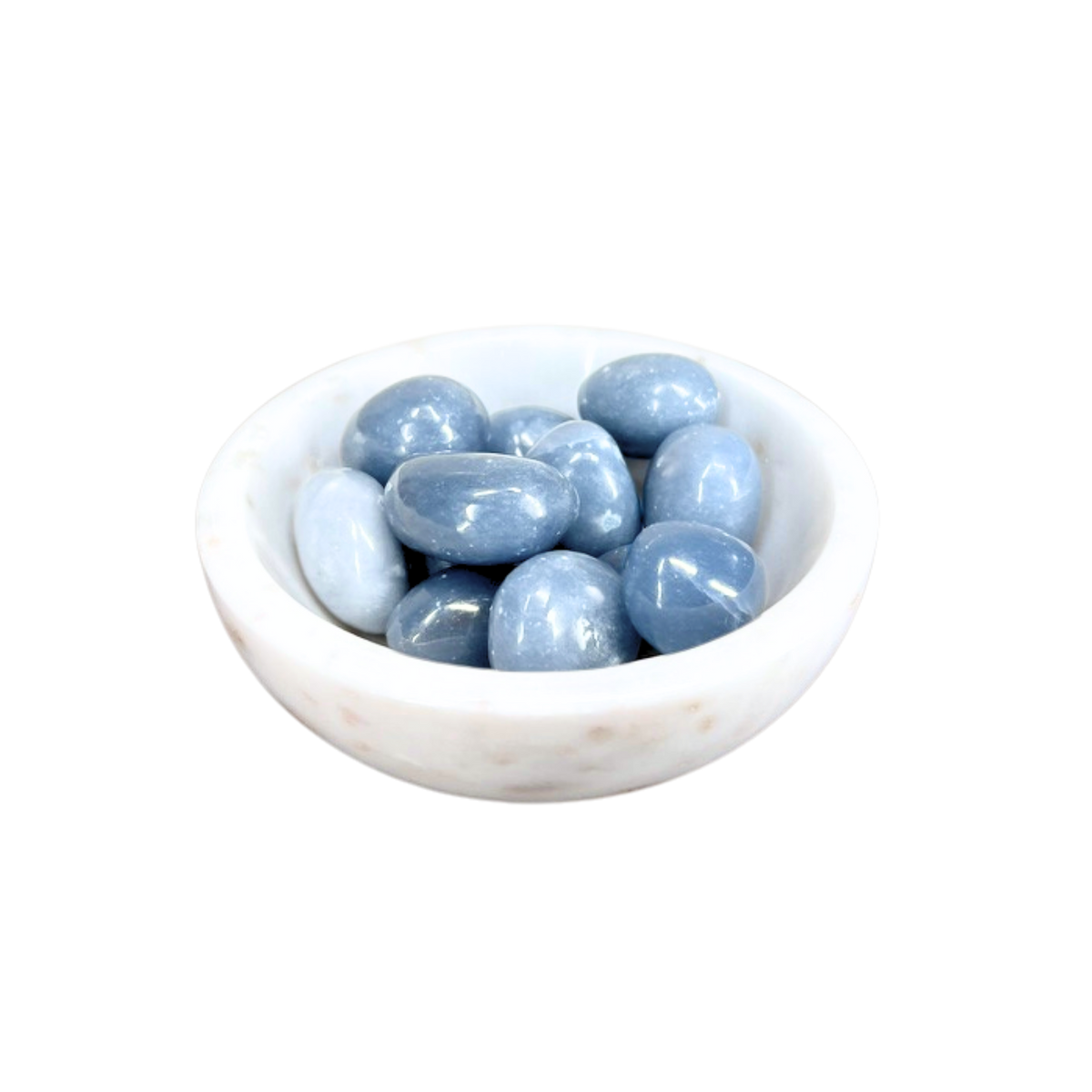 Smooth Polished Angelite Pebbles - Source by Studio Skara