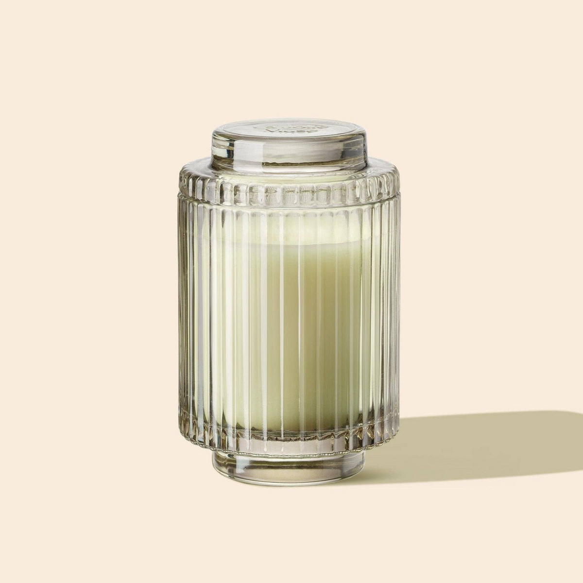 Aurélie Reeded Glass Candle: Kyoto Vine & Moss (M) - Source by Studio Skara, view 2