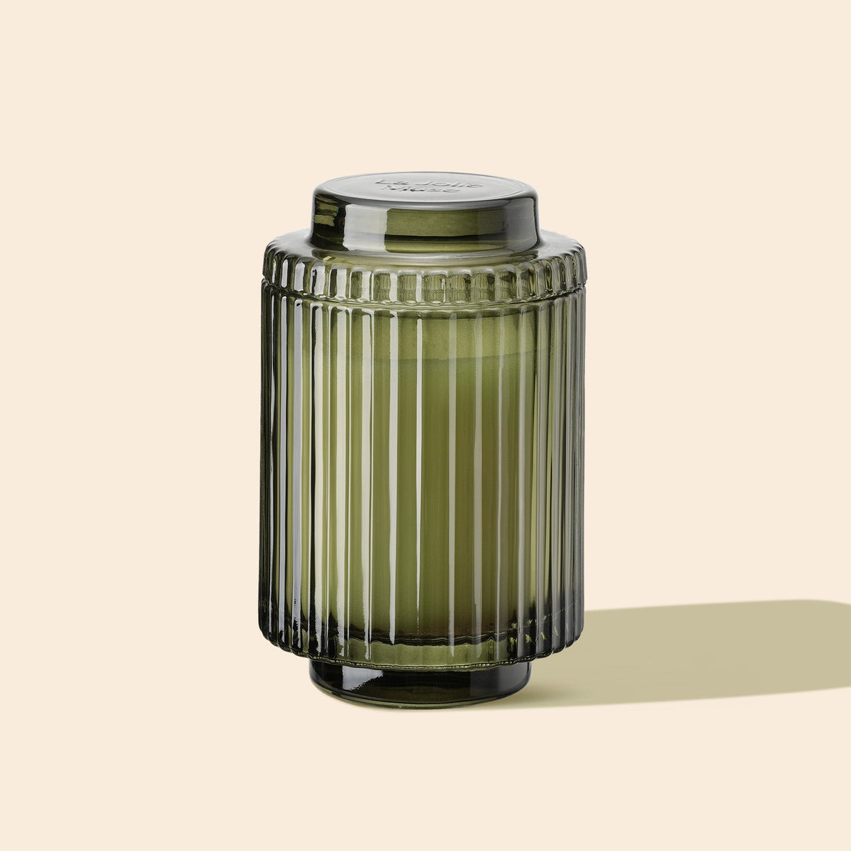 Aurélie Reeded Glass Candle: Mandarin Matcha (M) - Source by Studio Skara, view 2
