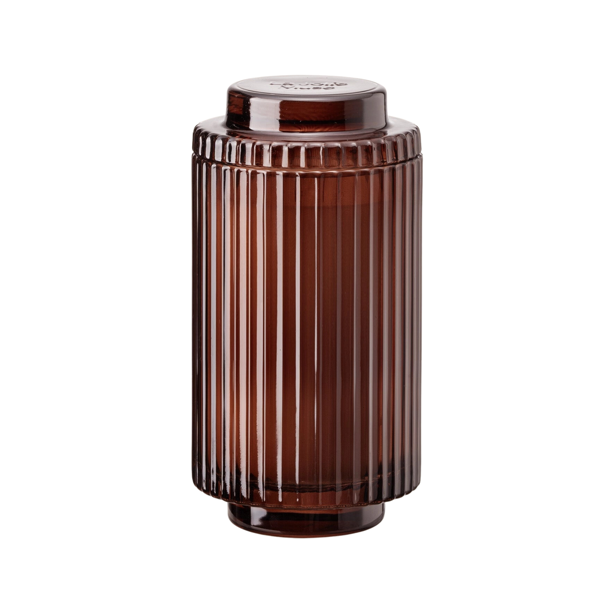 Aurélie Reeded Glass Candle: Tomato & Vine (L & M) - Source by Studio Skara