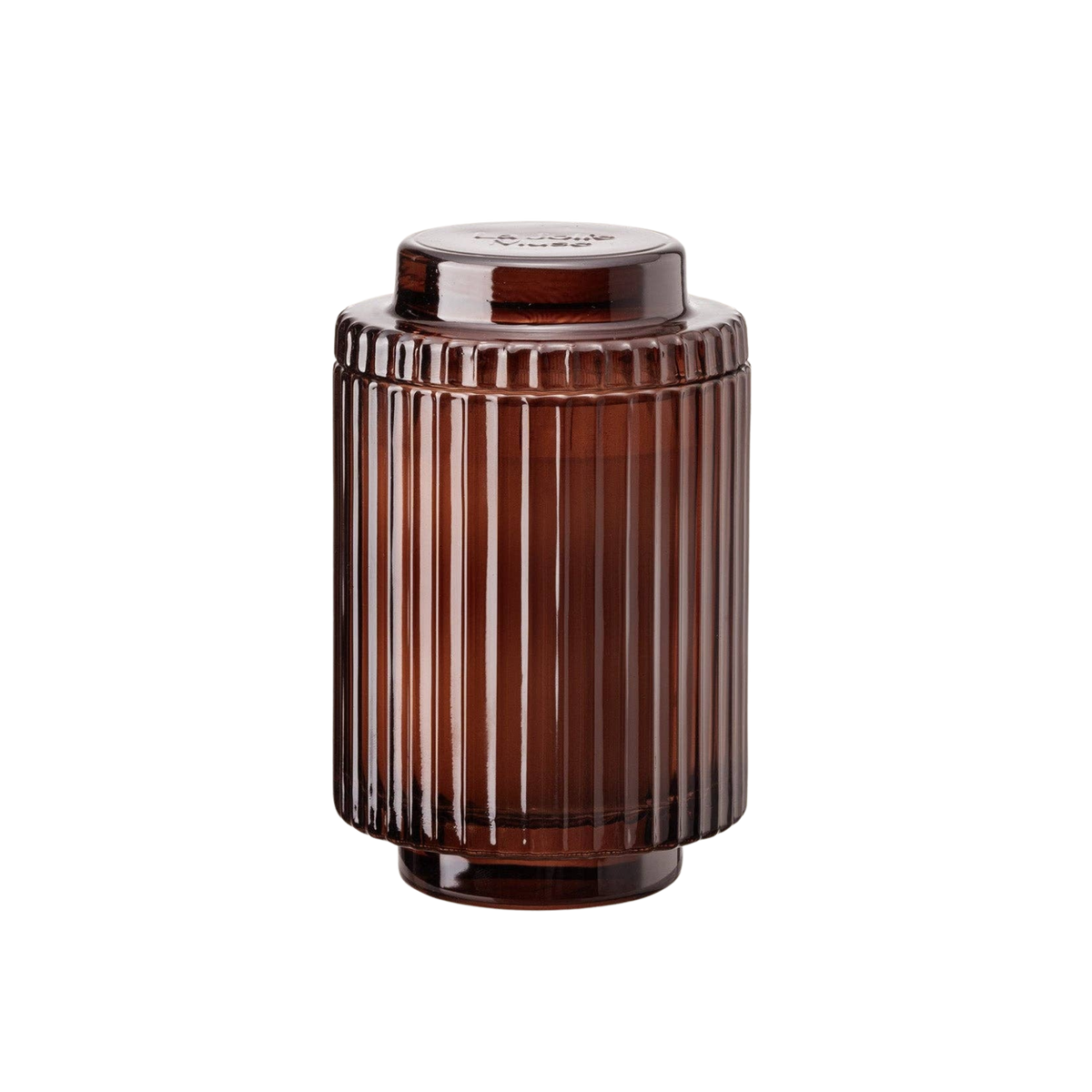 Aurélie Reeded Glass Candle: Tomato & Vine (L & M) - Source by Studio Skara, view 2