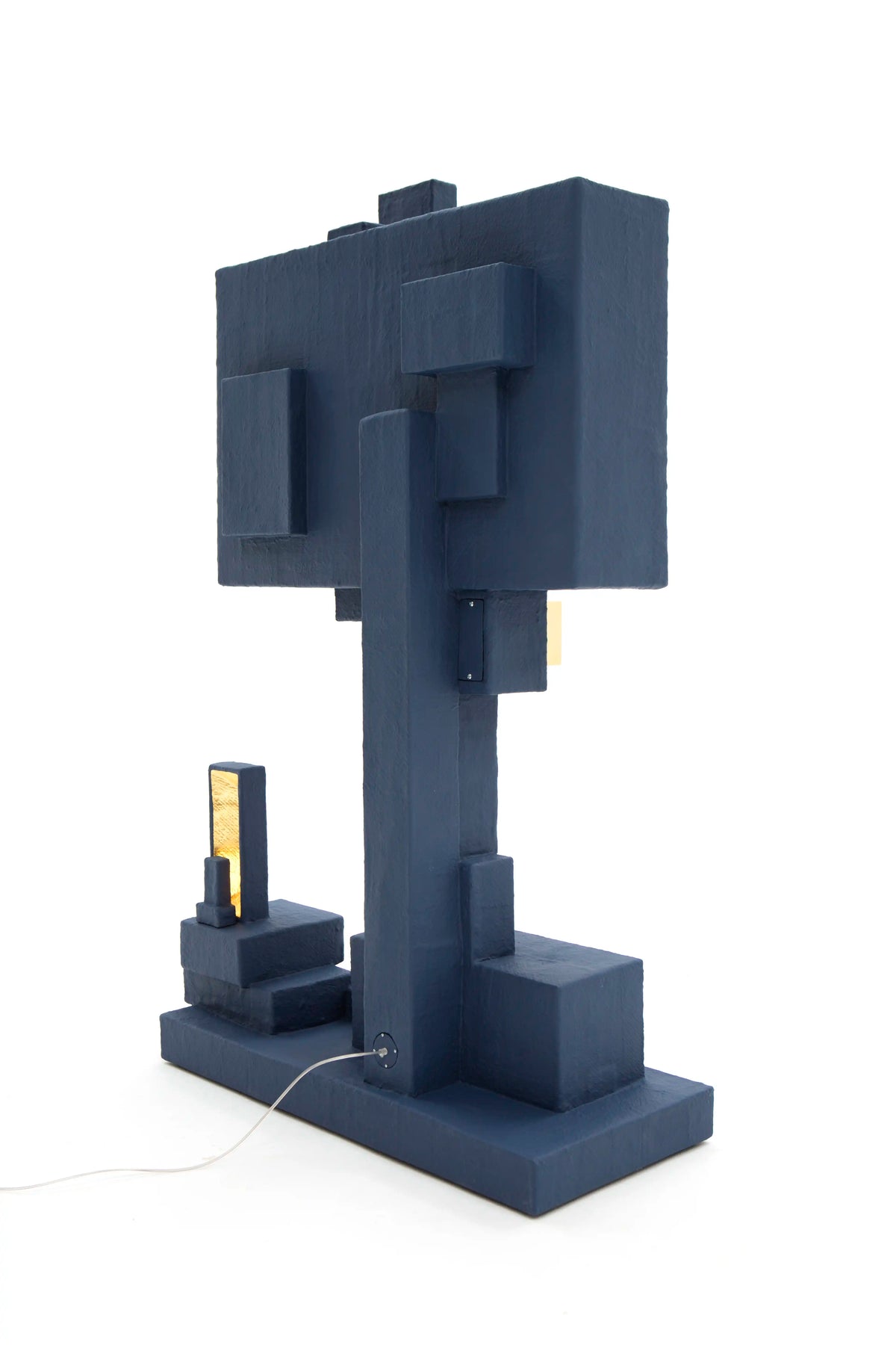 Blue Upcycled Floor Lamp - BOX-2 by Studio Josha