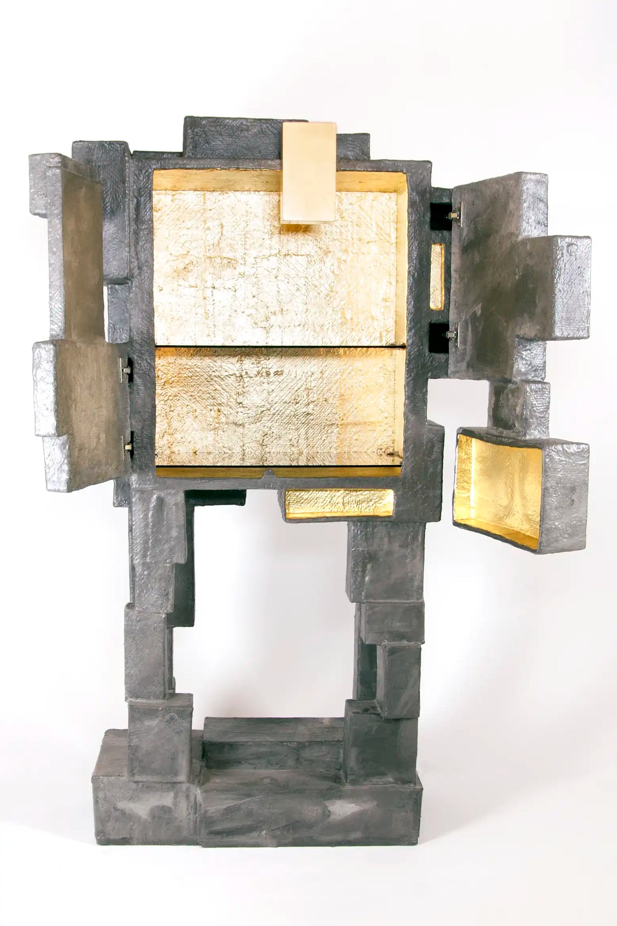 Grey Upcycled Bar Cabinet - BOX-3 by Studio Josha