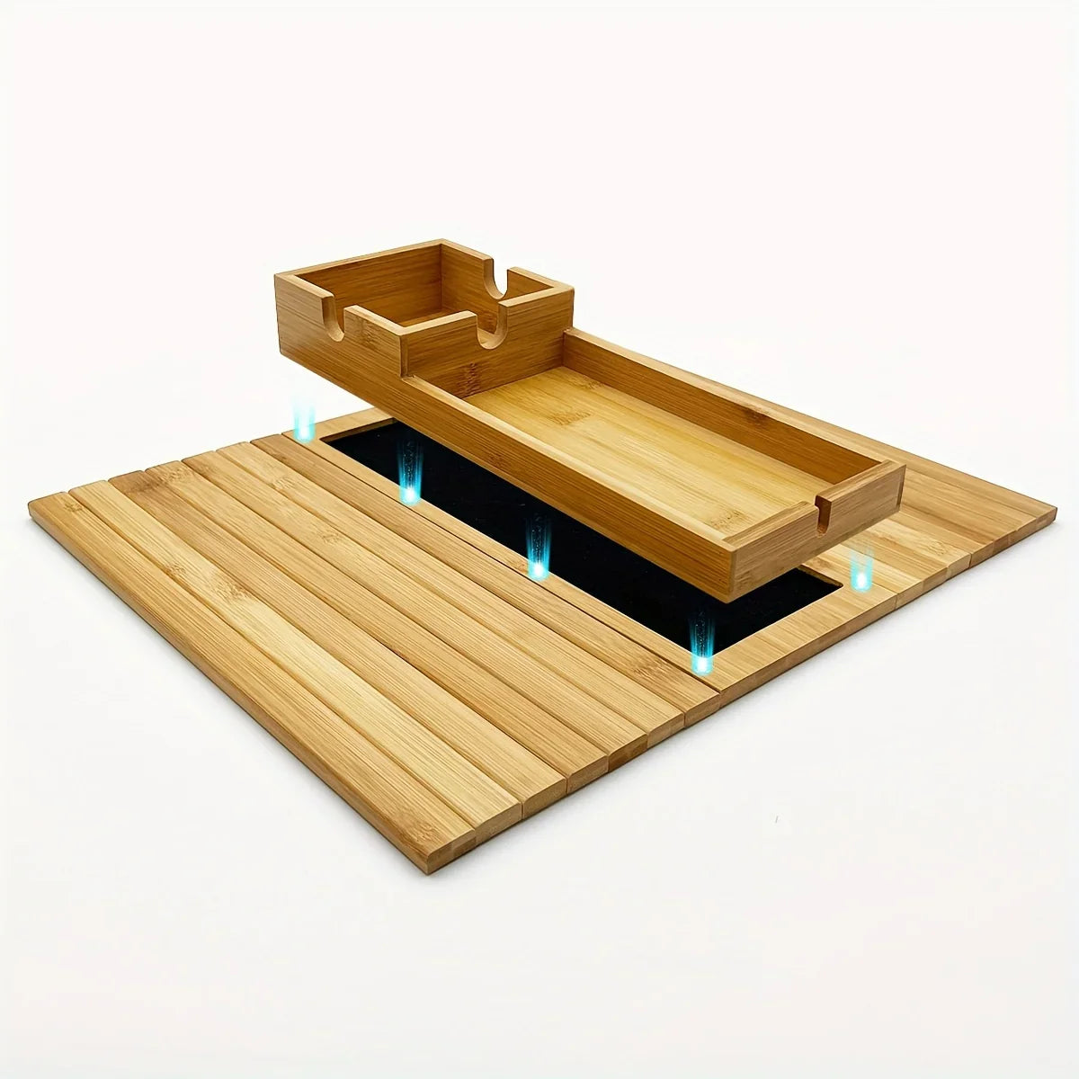 Bamboo Sofa Armrest Tray with Removable Organizer for Couch Lovers — House of Avana, view 1 of 20