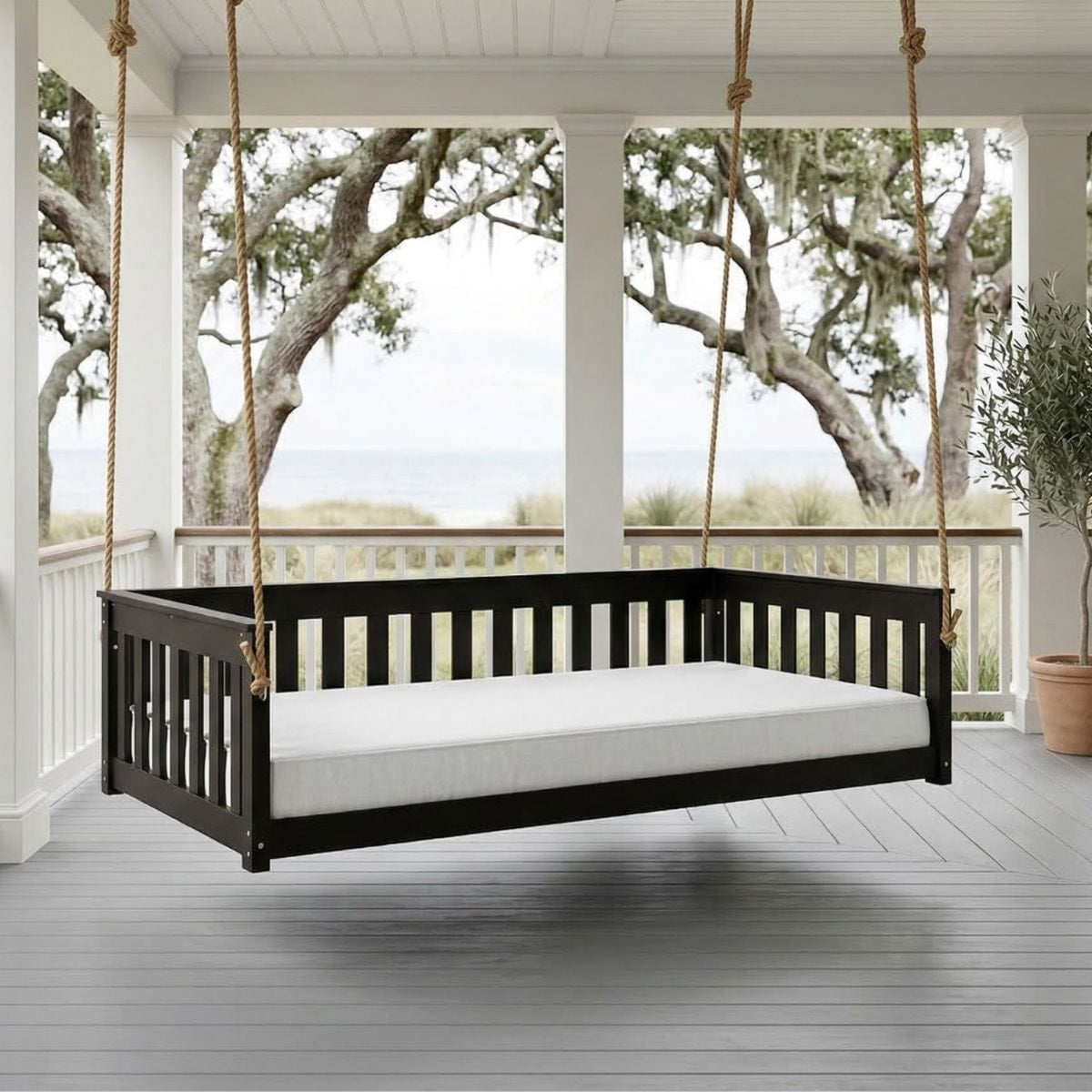 East Green Beckett Poly Lumber Daybed Swing