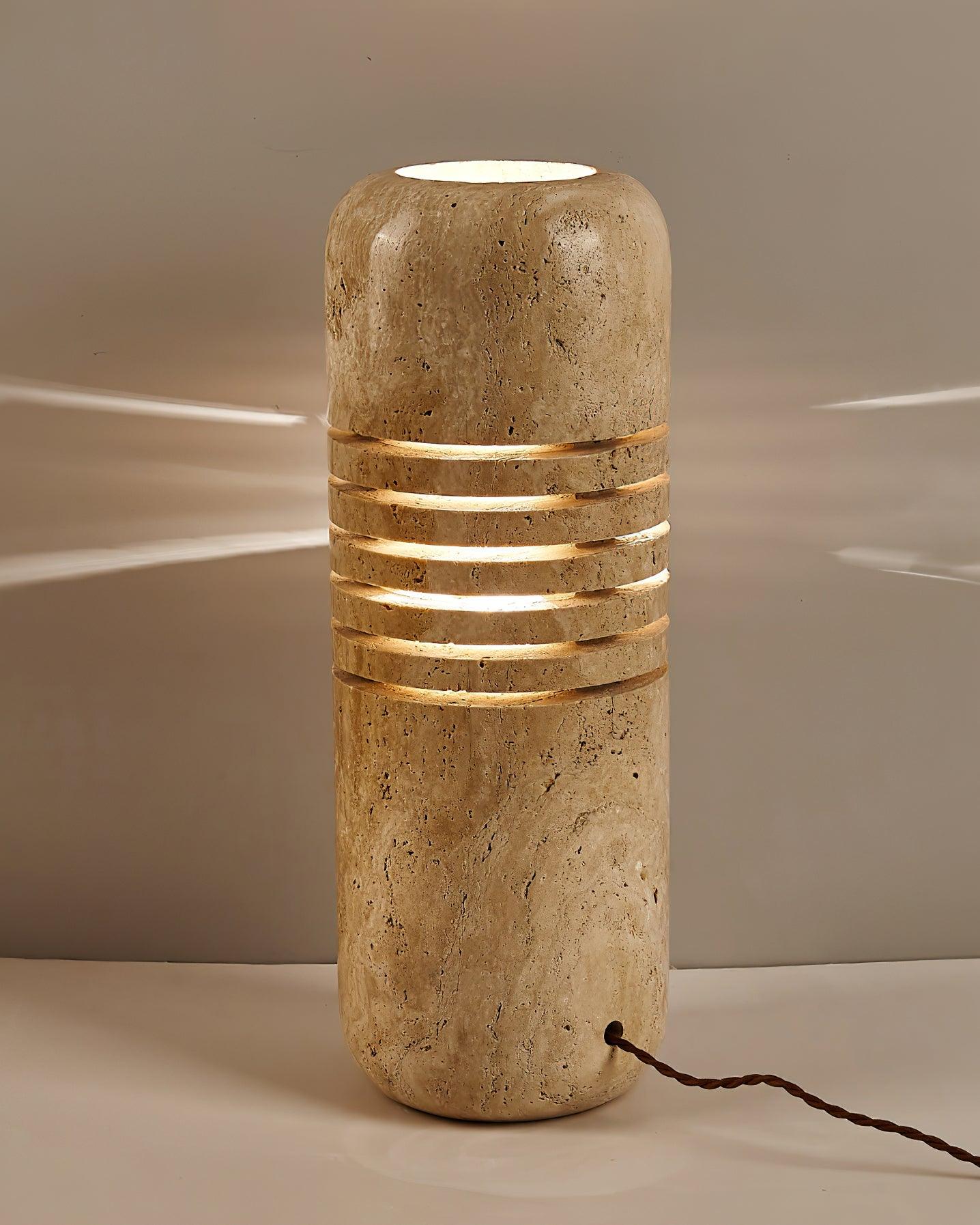 Big Stone Bucket Floor Lamp 6.9"