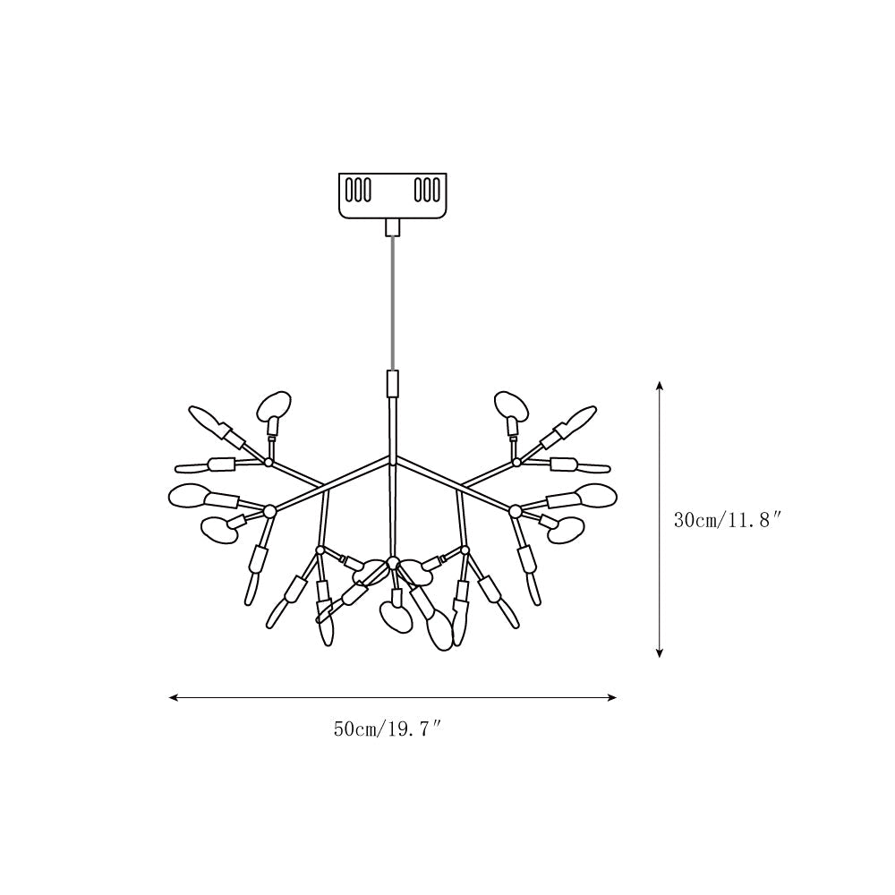 Black Firefly LED Chandelier