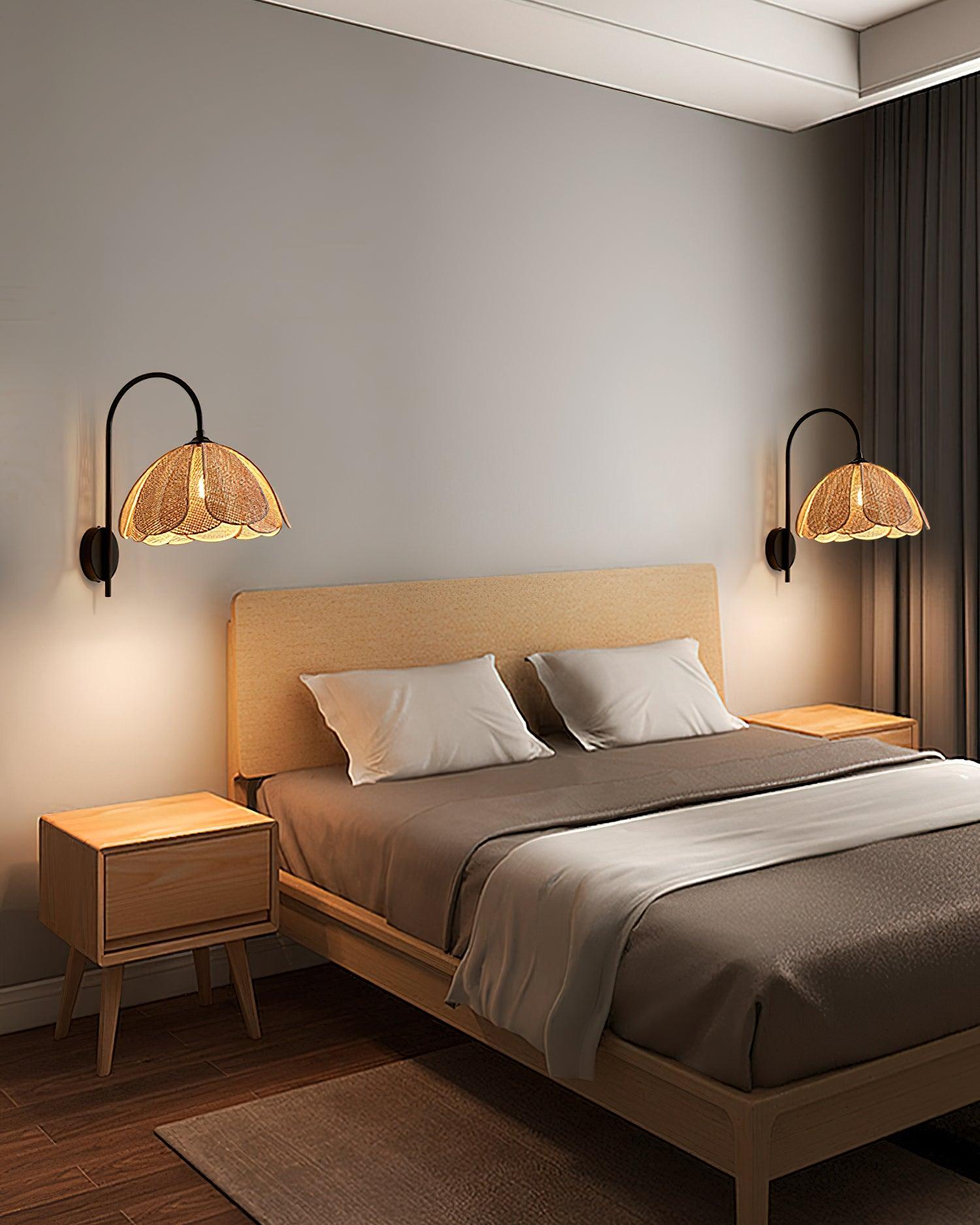 Bloom Rattan Wall Lamp 15.7"