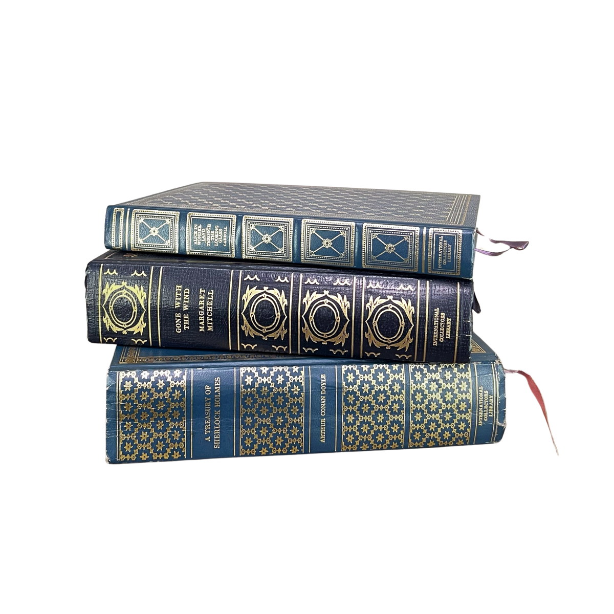 Vintage Blue Gilded Books - Classics - Source by Studio Skara